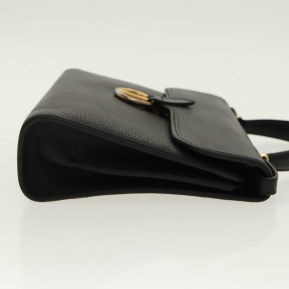 DIOR Hand Bag Leather Black Gold - Picture 4 of 13